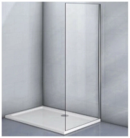 Фиксированная боковая панель без верхнего и нижнего профиля E-SP-GR-120-01-C9 1200x1955 Цвет профиля Графит брашинг Стекло  Прозрачное Veconi