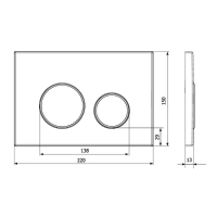 Кнопка смыва Veconi Round VFR-BL 150х220х13 VFR002BL VECONI