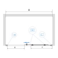 Душевая дверь RGW PA-14Gb 140*195 41081414-16 профиль Золото стекло Прозрачное 6 мм RGW