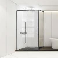 Душевой уголок квадратный/прямоугольный Slim Soft VSR-1SS9015CLGM 1400x9000x2000 цвет вороненая сталь стекло прозрачное Vincea