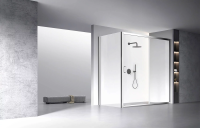 Душевой угол раздвижной прямоугольный RV060-190110-01-C5 1900х1100х1950 Цвет профиля Хром Стекло Прозрачное Veconi