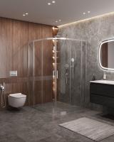 Душевой уголок,полукруглый MOLVENO-RH-22-130/120-C-Cr-IV 1300x1200x1950 Cezares