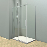 Душевой угол раздвижной прямоугольный RV070CH-130100-01-C4 1300х1000х1950 Цвет профиля Хром Стекло Прозрачное Veconi