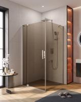 Душевой уголок прямоугольный.     SLIDER-AH-1-100-90/100-BR-Cr (900-1000)x1000x1950 Cezares